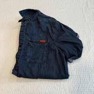 7 for all mankind denim button up top girls Large